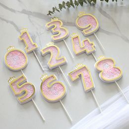 Festive Supplies Happy Birthday Cake Topper Number 1st 2nd 18 Years Accessorise Party Dessert Decoration Baby Shower