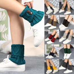 Women Socks Knitted Warm Foot Cover Boot Short Toppers Sleeve Crochet Cuffs Keeper Streetwear