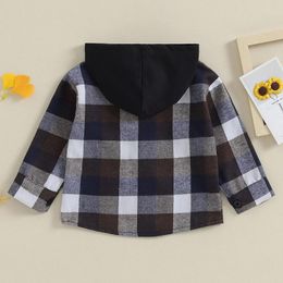 Jackets Toddler Baby Casual Corduroy Jacket Sweatshirt Lapel Long Sleeve Button Down Color Block Hoodie Coat Kids Outwear