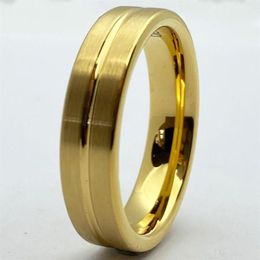 Wedding Rings 6mm Grooved Tungsten Carbide Match For Men Women Band Tarnish Jewelry298p