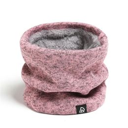 Scarves Unisex Winter Neck Scarf Ring Knitted Wool Fur Snood Women Kids Outdoor Face Cover Thick Warm Easy Scarves 231025