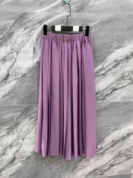 Skirts 2023SS Summer Luxury Fashion Women High Quality Pleated Midi Casual Skirt For Female Tutu