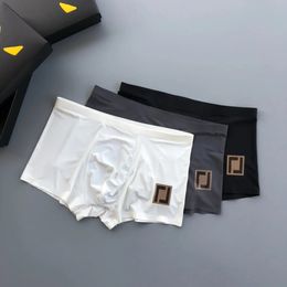 Mens Underwear Designer Boxers Brand Underpants Sexy Classic Briefs Fashion Breathableice Silk Summer Ultra Thin Section Boxer Underwears 3 Pieces with Box