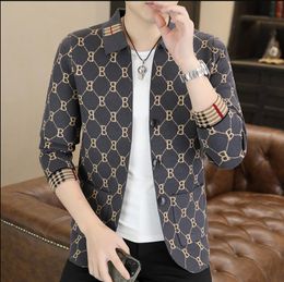 New mens Designer Brand Luxury Fashion Knitted Cardigans Sweaters Men khaki Casual Trendy Coats polos neck button black fashion pluz size Jacket