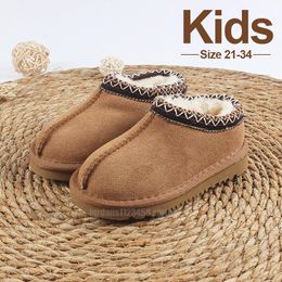 Designer kids boots tasman slippers tazz baby toddler bootes mustard seed snow mini booties boys girls australie fluffy sheepskin sherpa shoes for kid chestnut