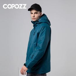 Tute da sci COPOZZ Giacca da snowboard da sci da uomo invernale con cappuccio caldo Parka giacca da neve maschile impermeabile per escursionismo campeggio sci S-XXL taglia 231025