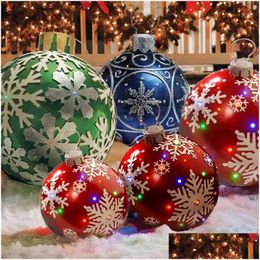 Christmas Decorations 60Cm Outdoor Inflatable Ball Made Pvc Nt Large S Tree Toy Xmas Gifts Ornaments Drop Delivery Home Garden Festive Dhj3B