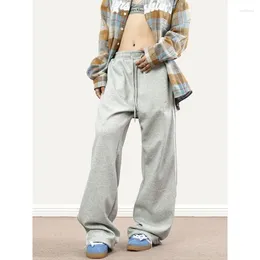 Women's Pants Deeptown Baggy Grey Sweatpants Harajuku Side Striped Casual Joggers Korean Fashion Vintage Preppy Sport Trousers