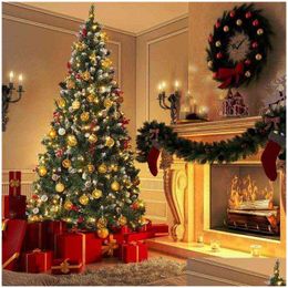 Christmas Decorations 1.8M Tree With Led String Light Artificial Trees For Home Navidad 2021 Eu Plug G0911 Drop Delivery Garden Festiv Dhahp