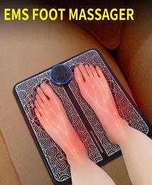 Foot Massager Electric EMS Foot Massager Pad Foot Massage Mat Feet Muscle Stimulator Improve Blood Circulation Relieve Ache Pain H6318462