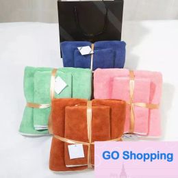 Simple Designer Bath Towel Set Coral Velvet Fashion Towels Face Towels Luxury Wash Absorbent Men Womens Unisex Towel