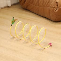 Cat Toys S Shape Simulation Mouse Toy Colour Random Tunnel Balls Foldable Natural Materials Sisal Pets Accessories