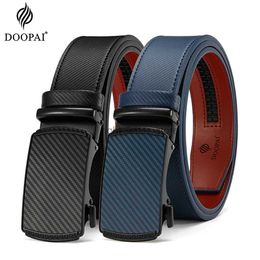 Belts DOOPAI Leather Waist Strap Male Automatic Buckle Waistband Mens High Quality Girdle For Women Men Gifts YQ231026