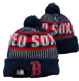 Boston Beanies Red Sox Bobble Hats Baseball Ball Caps 2023-24 Modedesigner Eimer Hut Chunky Strick Faux Pom Beanie Weihnachtssport-Strickhut