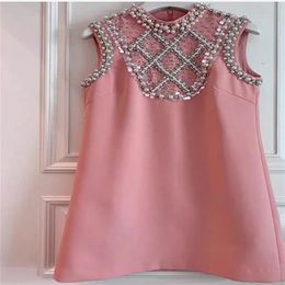Miu 2022 Pearl sequins decorated party dress spring summer new fashion sexy logo dinner dress autumn women's casual dress lux253y