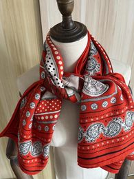 Scarves 2023 Arrival Autumn Winter Red 140 Cm Scarf 70% Cashmere 30% Silk Wrap For Women Lady Girl Gift