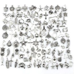Mix Charms 120pcs Vintage Antique Silver Mini Life Alloy Pendant DIY Jewelry Making2599