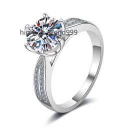 2ct Moissanite Silver 925 Engagement Ring Round Cut Moissanite Halo Ring Engagement Wedding Moissanite Ring