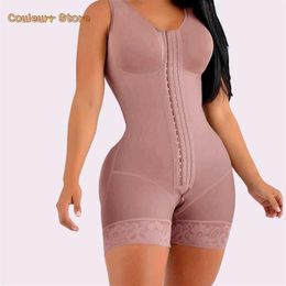 Women's Shapers Shaping 3-Breast Belt Bra Shaper Lace Slimming Romper Shorts Body Tummy Control Fajas Colombianas Shapewear165E