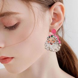 Hoop Earrings Women's Christmas Girl Dangle Party Decorations