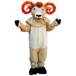 2024 Adult Size Brown Goat Mascot Costumes Halloween Fancy Party Dress Cartoon Character Carnival Xmas Advertising Birthday Party Costume Unisex Outfit