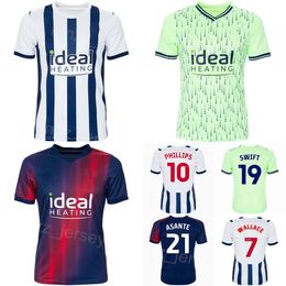 West Bromwich Soccer Albion 2 Darnell Furlong Jersey 23-24 Club 7 Jed Wallace 6 Semi Ajayi 10 Matt Phillips 19 John Swift 21 Brandon Thomas-Asante Football Shirt Kits