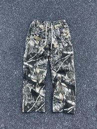 Men's Pants Leaf Camouflage Functional Tactical Men Women 3D Cut Straight Tube Casual Workwear Trousers