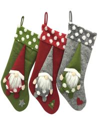 18 inch Anjule Christmas ornament socks Stockings Decor Trees Party Decorations Santa Design Stocking2555375