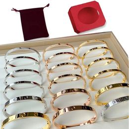 Designer Screw Bracelet Luxury Jewelrys brand bangle 18K Gold Plated Titanium Steel Diamond for Women Men Silver Classic Bracelets party gift bangles set 1