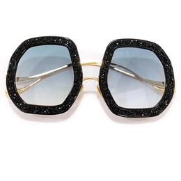 2022 Oval Full Frame Sunglasses Women Fashion Famous Brand Glasses Design Luxury Oculos with Diamonds on The Frame309l