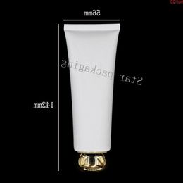 80g Screw lid Glossy Plastic Refillable white Soft Tube Empty Facial Cleanser Hand Cream Container Squeeze Lotion Shampoo Bottlegood qt Brug