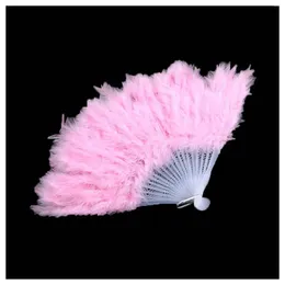 Decorative Figurines Halloween Wedding Feather Fan Costume Home Decor For Dancing Show