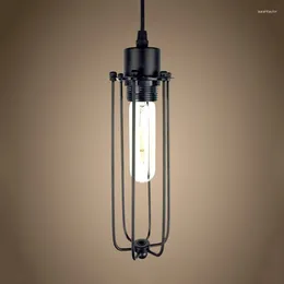 Pendant Lamps Nordic Retro Industrial Style Lamp Decorative LED Luminaria Creative Lustre Wrought Iron Bedroom Bedside Light