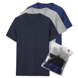 Men's T-Shirts Men T Shirt Cotton Short Sleeve 3-pack Tshirt Solid Tee Summer Beathable Male Tops Clothing Camiseta Masculina2763