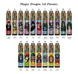 Magic Dragon 7000 Puffs Disposable Vapes Rechargeable Portable Pen Device with 6 RGB Light