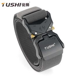 Belts 3.8cm New Double Quick Release Aluminium Alloy Buckle Nylon Belt for Men Naja Tactical Mens YQ231026