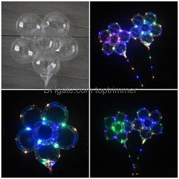 Balloon Led Plum Blossom 18 Inch Flashing Club Bobo Ball Light Up Balloons With Battery Boxes Birthday Party Decoration Drop Delivery Dhdb9