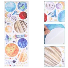 Wall Stickers 1 Sheet Cartoon Planet Sticker Decoration Decal Indoor Decor