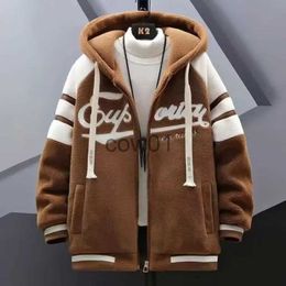 Men's Jackets 2023 Autumn and Winter New Fashion Trend Lamb Cashmere Coat Men's Casual Loose Comfortable Thick Warm Large Size Jacket M-8XL J231026