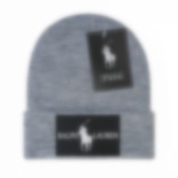 Designer Fall and Winter Knitted POLO Beanie men and women casual hats high-quality Knit Warm Beanies Hats Female Bonnet Beanie Caps 10 colors J-9