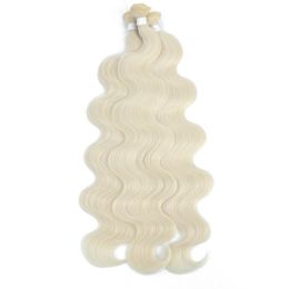 Human Hair Bulks White Body Wave Bundles Synthetic Natural Weave Colour 4 Brown Piano Blonde Pink Purple Blue s 231025