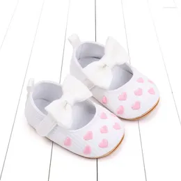 First Walkers Baby Girl Shoes Small Cute Heart Princess Infant Born Party School Wedding Toddler Flats