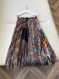 Skirts 2023 Women Fashion Sexy Casual Waist One Button Pleated Skirt 0731