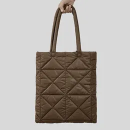 Evening Bags Diamond Lattice Stuffing Cotton Bag For Women Luxury Designer Handbag Purses 2023 In Casual Large Capacity Light Shoulder