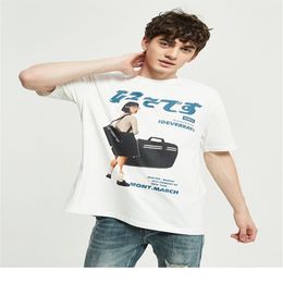 Men's T-Shirts Hip Hop Streetwear Harajuku T Shirts Girl Japanese Kanji Print Tshirt Men Summer Short Sleeve T-Shirt Cotton L307t