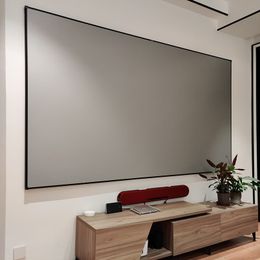 ALR Projector Screen 200" 16:9 Ambient Light Reflection Screen Black Fixed Frame 4K Anti-Light Projection