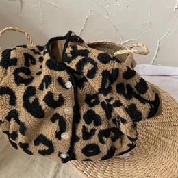 Jackets Girls Boys Leopard Teddy Fur Coat Winter Spring Fashion Elegant Kids Clothes Children Teen Warm Overwear 2-6age