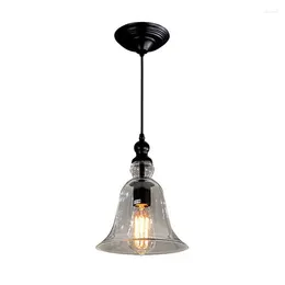 Pendant Lamps Restaurant Bar Cafe Nordic American Country Industrial Creative Glass Bell Chandelier Lamp