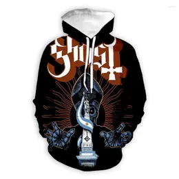 Men's Hoodies Ghost Band 3D Print Man Women Fashion Streetwear Hip Hop Y2k Hoodie Pullovers Casual Hooded Sweatshirts Kids Clothing