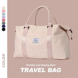 Duffel Bags Travel Duffel Bag Sports Tote Gym Bag Shoulder Weekender Overnight Bags for Women with Trolley Sleeve Foldable Carry on Bag 231026
